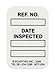 Brady MIC-MTIUSA W 1 7/8" Height x 1 1/4" Width, 1.875 inches Vinyl, White MICROTAG Date Inspected Inserts (100 Tags)