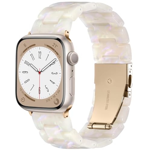Lerobo Resin Band Compatible with Apple Watch Series 11/10/9/8/7 38mm 40mm 41mm 42mm 44mm 45mm 46mm 49mm,Fashion Lightweight Strap for iWatch Series 6/5/4/SE/Ultra 3 2 1 Wristband Replacemen