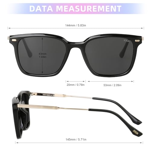 JOOX Polarized Square Sunglasses for Women Men, Trendy Rectangle Designer TR90 Sun Glasses UV400 Protection3
