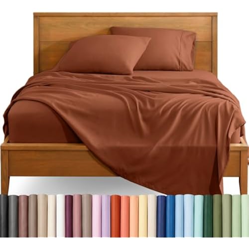 Bare Home Queen Sheet Set - 1800 Ultra-Soft (Queen, Terracotta)
