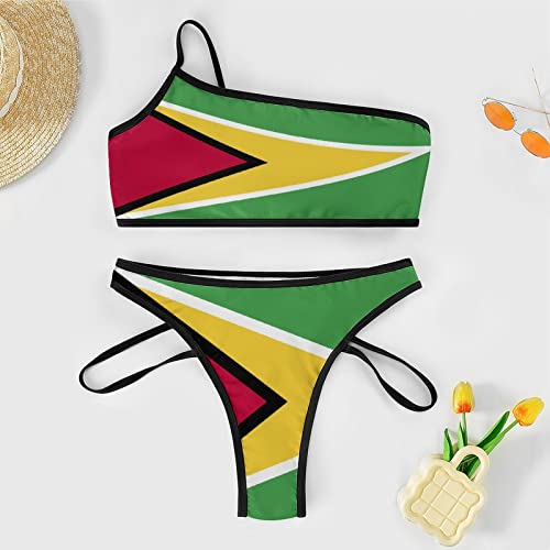 TAIZIYEAH Guyana Flag Swimsuit Women Two Piece Swimwear Bathing Suit Bikini Swimsuit Swimsuit Set Comfortable M3