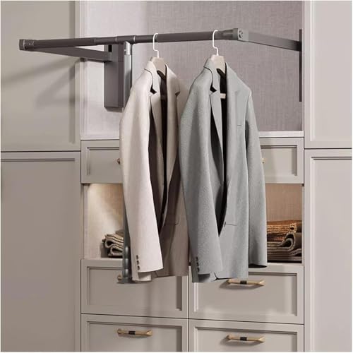 Tringle de penderie abattante télescopique pour garde-robe 89-120 cm
