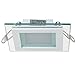 Produktbild 6 Watt LED Slim Flach Panel mit Glas Rahmen Unterputz Einbauleuchte Einbaulampe Deckenleuchte Deckenlampe Lampe Eckig 96x96 mm Warmweiss