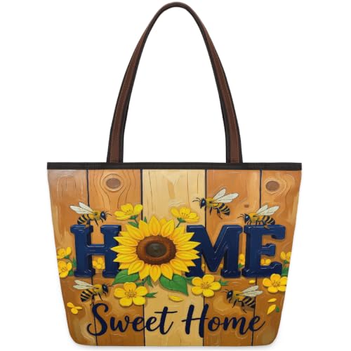 Sac fourre-tout tournesol grand format 45x33 cm zippé sécurisé 1556