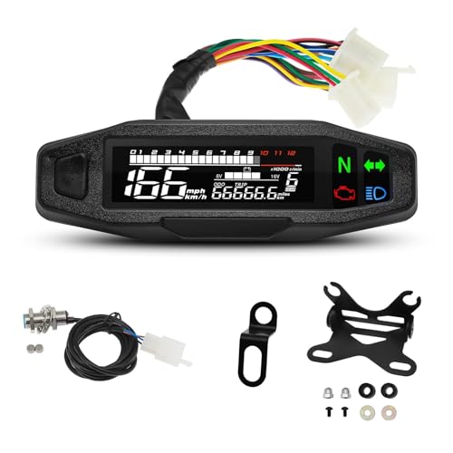 Nisza Contachilometri Tachimetro Moto Tachimetro del Motociclo Digitale Cruscotto Contachilometri Strumento per KR200 CBR RR 600 2005 Contagiri Tachimetro Contachilometri