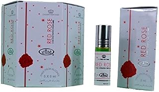 Al-Rehab Red Rose Box of 6 x 6ml Perfume Oil - Direct From Al Rehab UK Distributor