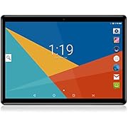 Android Tablet 10 Zoll, Android 7.0 Nougat entsperrter Tablet-PC, 3G-Phablet mit Zwei SIM-Kartensteckplätzen, Google-Zertifiziert, 4G + 64 GB, Zwei Kameras, WLAN, Bluetooth, GPS, Netflix (Schwarz)