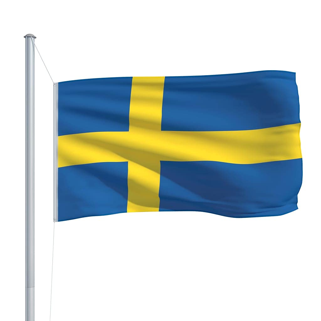 Flagge Schwedens 90 x 150 cm Polyester mit Messingösen, verstärkte Kanten, Outdoor Fahne für Garten, Balkon, Terrasse, Sportveranstaltungen, Vereinsfeiern, Party, Camping, Saison, Hissen