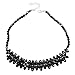 Bethynas Vintage Black Crystal Choker Necklace Braided Wide Collar Necklace Sexy Diamond-cut Crystal Necklace Prom Party Festival Accessories for Women (Black 1)
