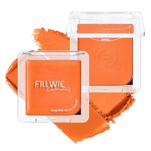 Fillwie Cream & Powder Blush Duo – Tangerine Orange Vegan Blush (Orange)