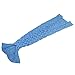 TONGQING Mermaid Tail Blanket, Crochet Knitted Sleeping Bag Sofa Bedding Cozy Blankets for Girls Adults Kids All Season