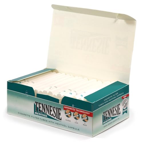 Tennesie Flavor Capsule Tubes 100 Count 84mm Mint Bead Regular Size