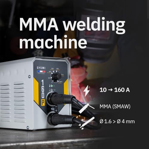 GYS Schweißgerät Elektroden-Schweißinverter mit Potentiometer, GYSMI 160P, (l x b x h) 270 x 170 x 110 mm