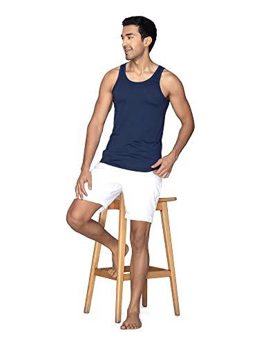 Image of XYXX Men's Cotton Modal Round Neck Vest | Antimicrobial, Breathable, Soft & Comfortable Man's Inner, Ultralight Baniyan for Man (Pack of 2)