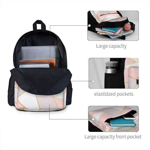 Sac à dos d'école rose protégeant votre ordinateur avec 15 rangements malins - 4