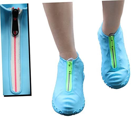 KOMBIUDA 1 par de cubiertas de silicona para zapatos impermeables para lluvia y barro miniatura 4