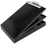 Saunders Metal Clipboard with Storage, Legal Size Heavy Duty Contractor Grade Clipboard, Recycled Aluminum Dual Storage Form Holder with High Capacity Clip, Assembled in USA, Black Cruiser-Mate