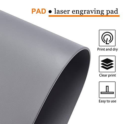 Creatorally Gummiblätter für Lasergravur, A4-Größe (29,7 x 21,1 cm, 2,3 mm dick), weiches Stempelmaterial, geruchsarm, langlebige Schnitzblöcke für individuelle DIY-Gummistempel und Bastelarbeiten, 2