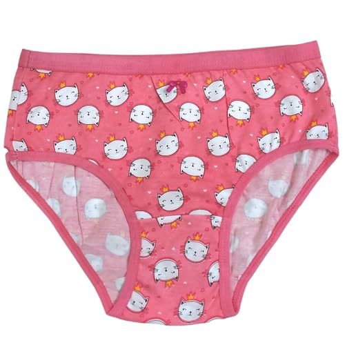 Image of DChica Essentials Cotton Panties for Girls, Comfortable Mid-Waist Hipster Panty with Stretchable Soft Inner Elastic, Full Coverage Breathable Briefs (Multicolor) Solid & Printed
