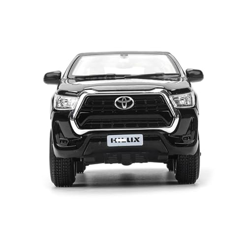 Modelo de auto de carrera en aleación 1:27 para Toyota Hilux negro miniatura 2