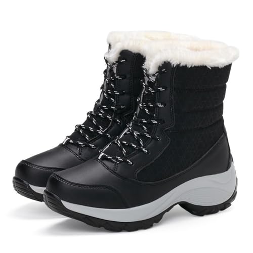 SWZEC Orthopedic Winter Boots (Black,7.5)
