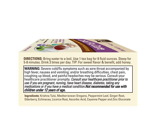 Nature's Jeannie Cold Care Tea - Peppermint Herb Flavor - 9 Tea Bags - Soothes Cold Discomforts with Zinc, Vitamin C, Elderberry, & Traditional Natural Germ Fighters