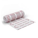 New Elektrische Fußbodenheizung Zweiader Premium Heizmatte 150 W/m² 1,0 bis 20,0 m² (1,0 m² - 0,5 m x 2,0 m)