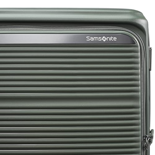 Image of Samsonite Paralux Carry-On Luggage - Innovative Design - Quick Access Front Pocket - Dual Suspension Wheel Technology - TSA Lock - Expandable - Includes Removable Packing Cubes - Olive