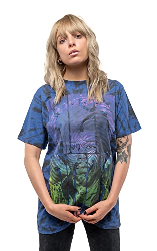 Jimi Hendrix T Shirt Swirly Text Logo Official Tie Dye Blue Unisex XL