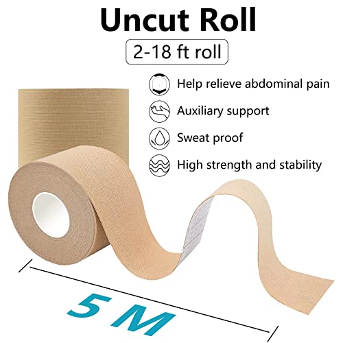 OUROBOT Maternity Belt, Pregnancy Tape, prenatal abdominal support belt, ease abdominal support, simple elastic belt, 2 Rolls - Thumbnail 2