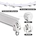 MWDSUP Ceiling Curtain Track, Flexible Bendable Curtain Track 9.8ft White Curved Curtain Track Ceiling Wall Mounted Curtain Slide Track System Set for RV, Bay Window, Room Partition (White, 3m/9.8ft)