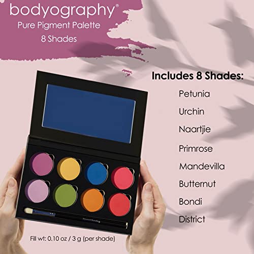 Bodyography Makeup Palette - Vibrant Eyeshadow With High Color Payoff (Pure Pigment Palette) #TOP3