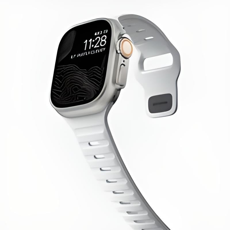 Image of Silicon Rugged Armour Strap Compatible with Apple iWatch Series | 9 /8 /7 45 mm | series 10 46 mm | SE,SE2 6 /5 /4 44 mm | ultra1,2 49 mm | Sport Band for Men & Women (watch not included)