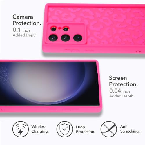 Image of Compatible with Samsung Galaxy S23 Ultra Case, Hot Pink