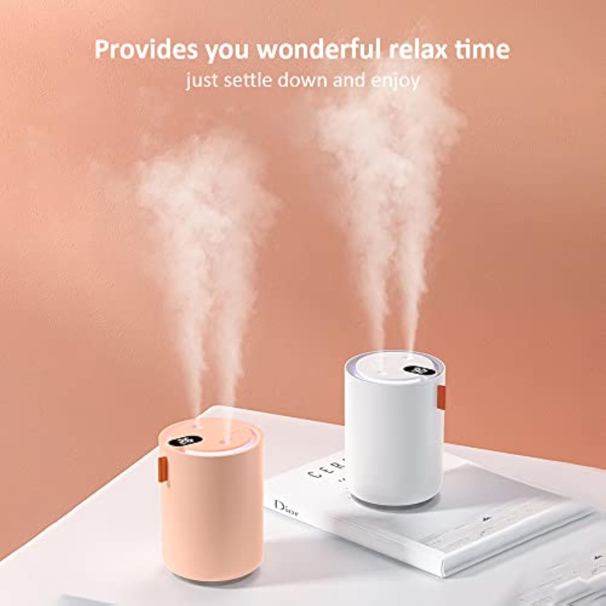Dual Spray Nozzle Diffuser Humidifier with Adjustable Mist Modes