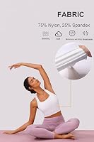 PINSPARK Racerback White Sports Bras for Women Wireless Padded Workout Tank Tops U Neck Longline Yoga Tops Built in Bra Light Support Small,White — image 3