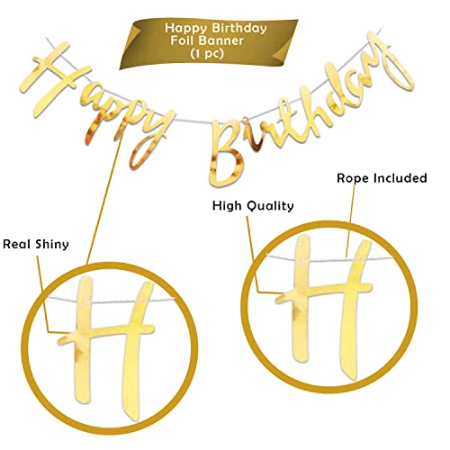 Party Propz Red Birthday Decorations - Pack Of 45 Happy Birthday Decorations Kit | Red And Gold Balloons | I Love You Decorations | Red And Gold Balloon Garland Kit | Red And Gold Birthday Decorations #TOP2