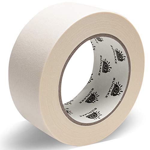 Premium Industrial Grade Masking Tape, 1.88\x 60yd, Multi-Purpose Tape Best for Decorating, Painting, Arts and Crafts (1.88`yd Pack of 1, White)