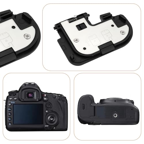 LT Easiyl 2 Stück Kamera Batteriefachabdeckung Batteriedeckel Reparaturteil Kompatibel mit Canon 5D Mk III Mark III 3 Schwarze Batteriefachabdeckung