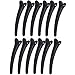 Produktbild Amacoam Haarklammern Friseurbedarf Abteilklammern Friseur Haarspangen Damen Haarclips Kunststoff Haarspange Haarklammer Friseurbedarf Haar Combi Clip Spange Klammer Schwarz 12 Stück