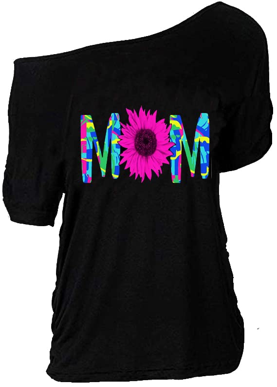 MAGICMK Women Casual Plus Size Lips Print Off Shoulder T-Shirt Tops