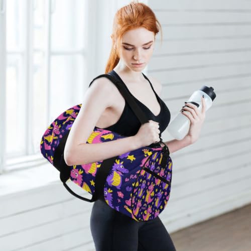 Bolsa de viaje ligera unisex con compartimento interno de dragones 6
