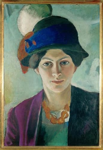 Art Mural Femme au Chapeau August Macke | Une âme dans votre salon