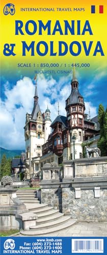 Romania/Moldova Travel Map 1:850k/445k 2026 Edition