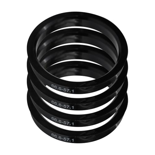 AYHYHLJZJ Anillos de centrado 66,6 a 57,1 | Anillo de centrado de 4 piezas | Compatible con VW, y otros modelos | Accesorio para llantas, fijación estable y reducción de la vibración
