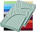 Produktbild NatureMark Basic 2er Set Jersey Spannbettlaken 90 x 190 cm - 100 x 200 cm - 25 cm Steg - 100x200cm Spannbetttuch - 100% Baumwolle , Jade