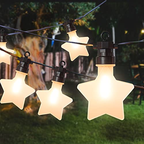 Eambrite Star String Lights Outdoor, Waterproof Hanging Star Lights Connectable, 32 Ft 10 Stars Led Twinkle Lights For Indoor, Outdoor, Bedroom, Easter, Christmas, Ramadan, Patio, Garden Decorations #TOP16