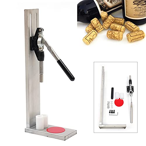 Hteedy Wine Bottle Corker, Manual Wine Bottle Cork Machine Corker POM Manual Wine Corking Inserting Bottle Stopper Hand Pressure Corks Hand Pressure Corking Machine for Hotels Bars and Restaurants