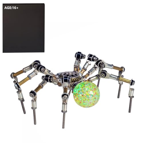 Kit modélisation araignée 3D métal Steampunk 270 pièces avec queue lumineuse