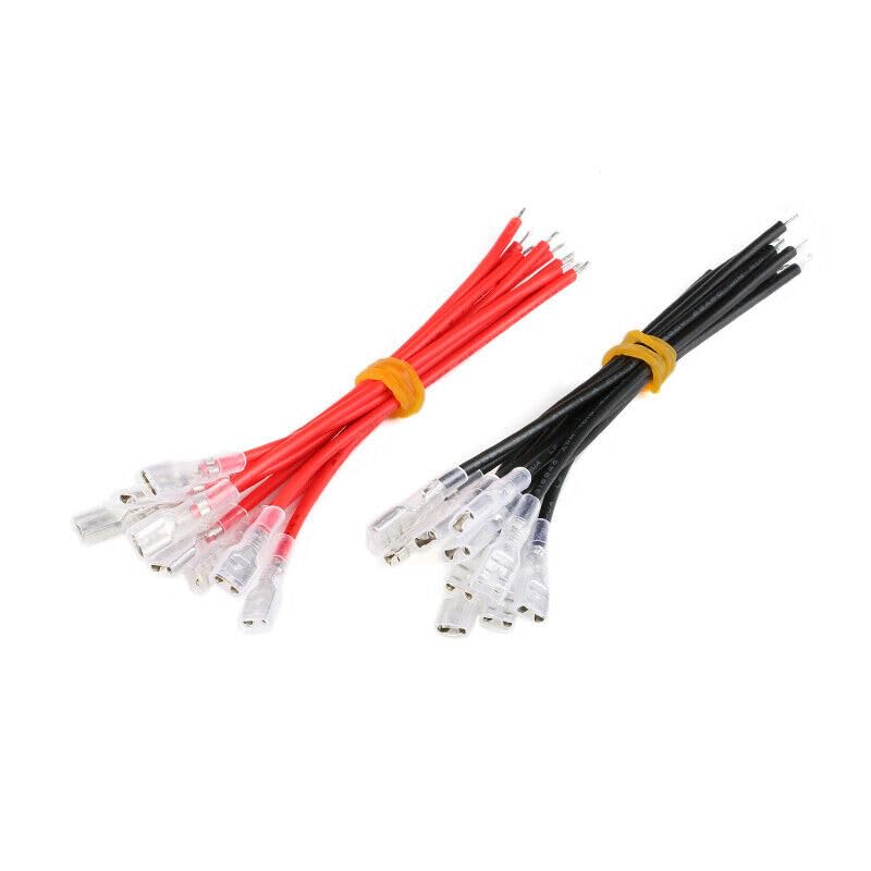 Generic 4.8/6.3mm Male Female Spade Terminal Electrical Wire Crimp Connectors 10CM/20CM